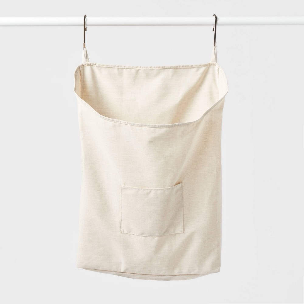 Cream Hanging Laundry Hamper